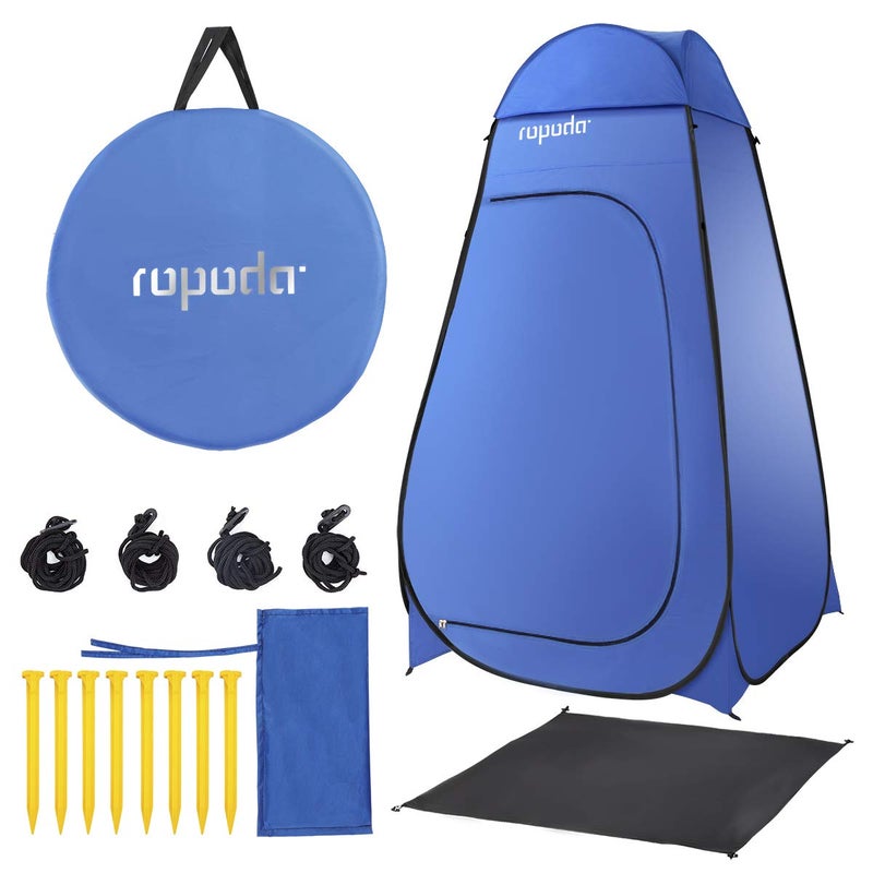 ROPODA Pop Up Tent 83inches x 48inches x 48inches Shower Tent, Upgrade Privacy Tent, Porta-Potty Tent Changing Tent Includes 1 Removable Bottom,8 Stakes,1Removable Rain Cover,1 Carrying Bag - Image 1